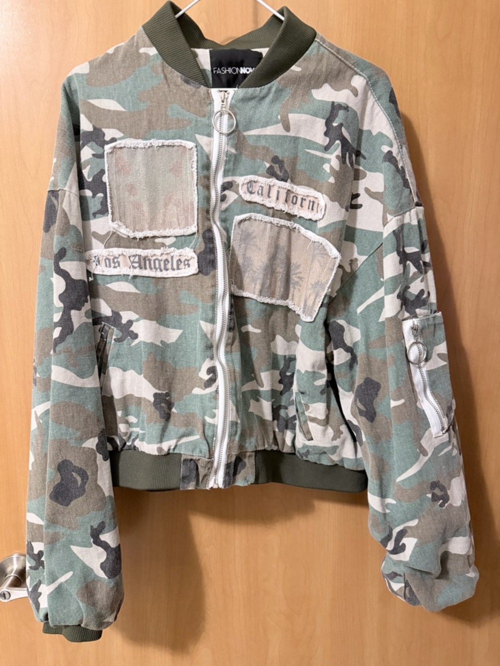 Fashion Nova Beige Lined Jacket with Black Care Tag
